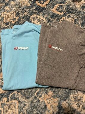 Magellan Outdoors Light Blue & Gray Short Sleeve Tees - Kids